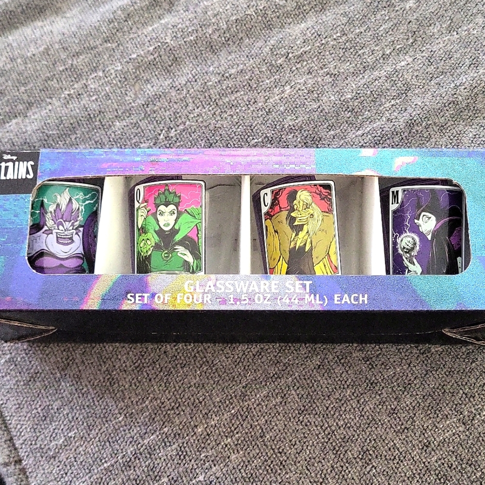 Disney Villians  Shot Glass set of 4